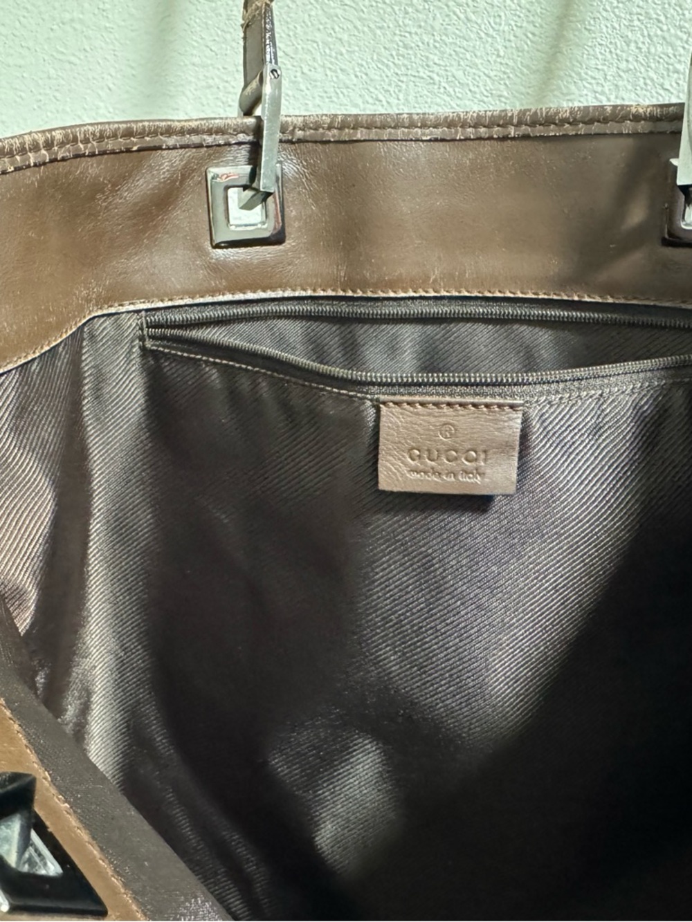 Authentic Vintage Gucci GG Tom Ford Era Denim Canvas Bucket Tote - Picture 10 of 11